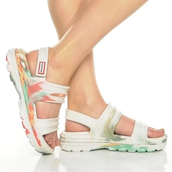 New Hunter Women's Bloom Algae Marble Sandal🩵